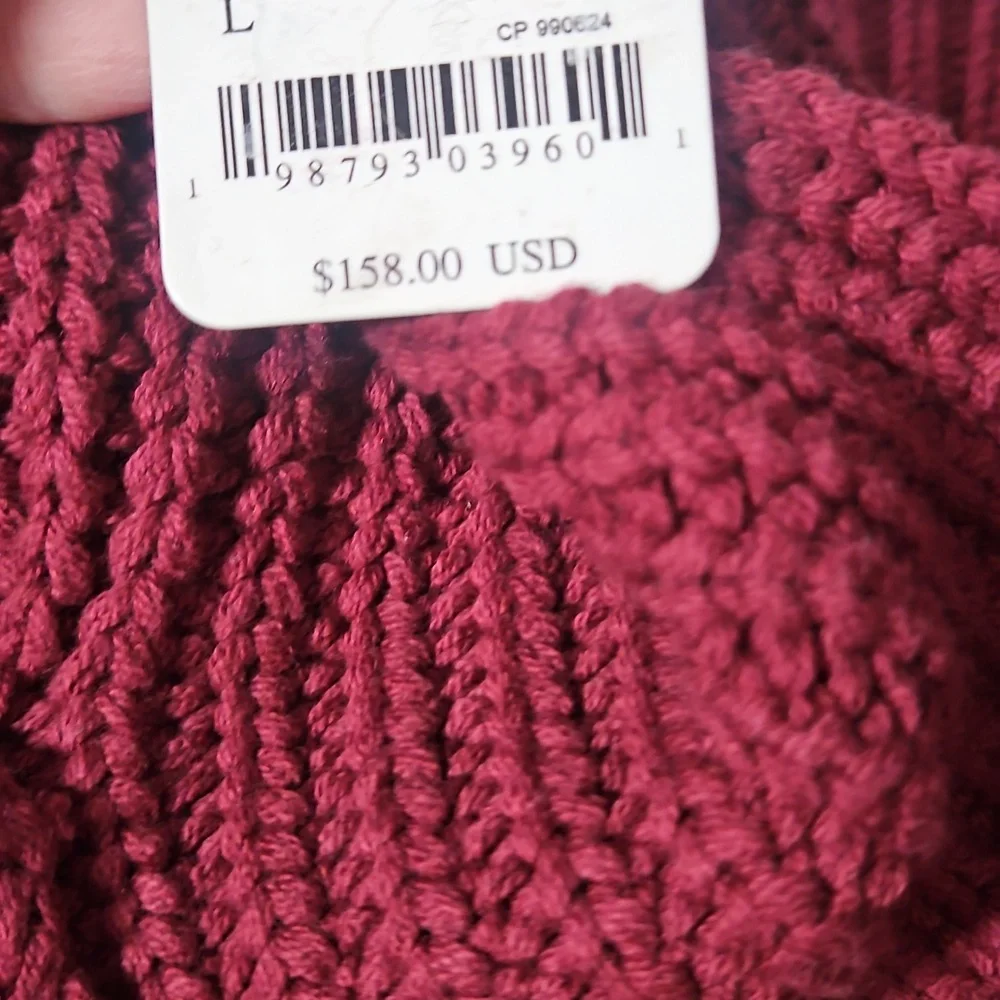 Free PEOPLE Sweater In CABERNET - Picture 4 of 5